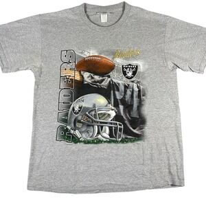 VINTAGE 1999 Oakland Raiders Men's L Shirt Graphic Logo Y2K Retro NFL